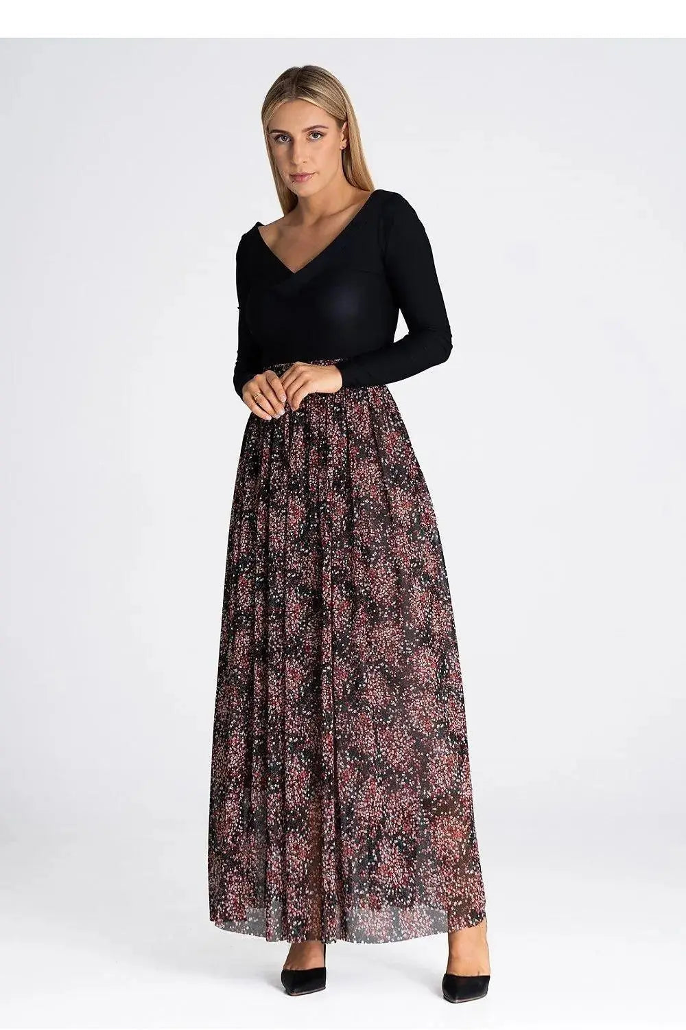 Figl elegant long mesh skirt  Adomoo