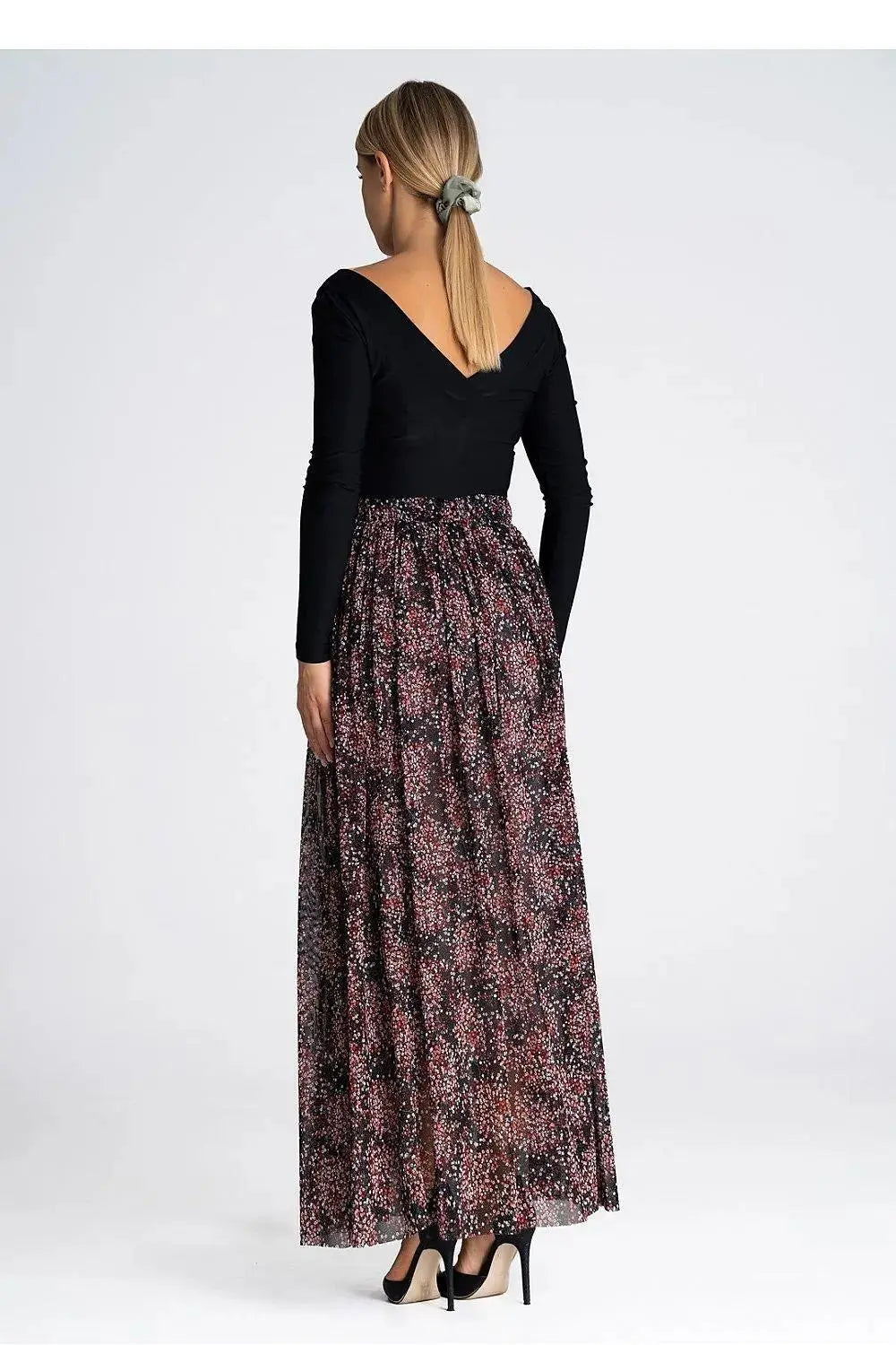 Figl elegant long mesh skirt  Adomoo