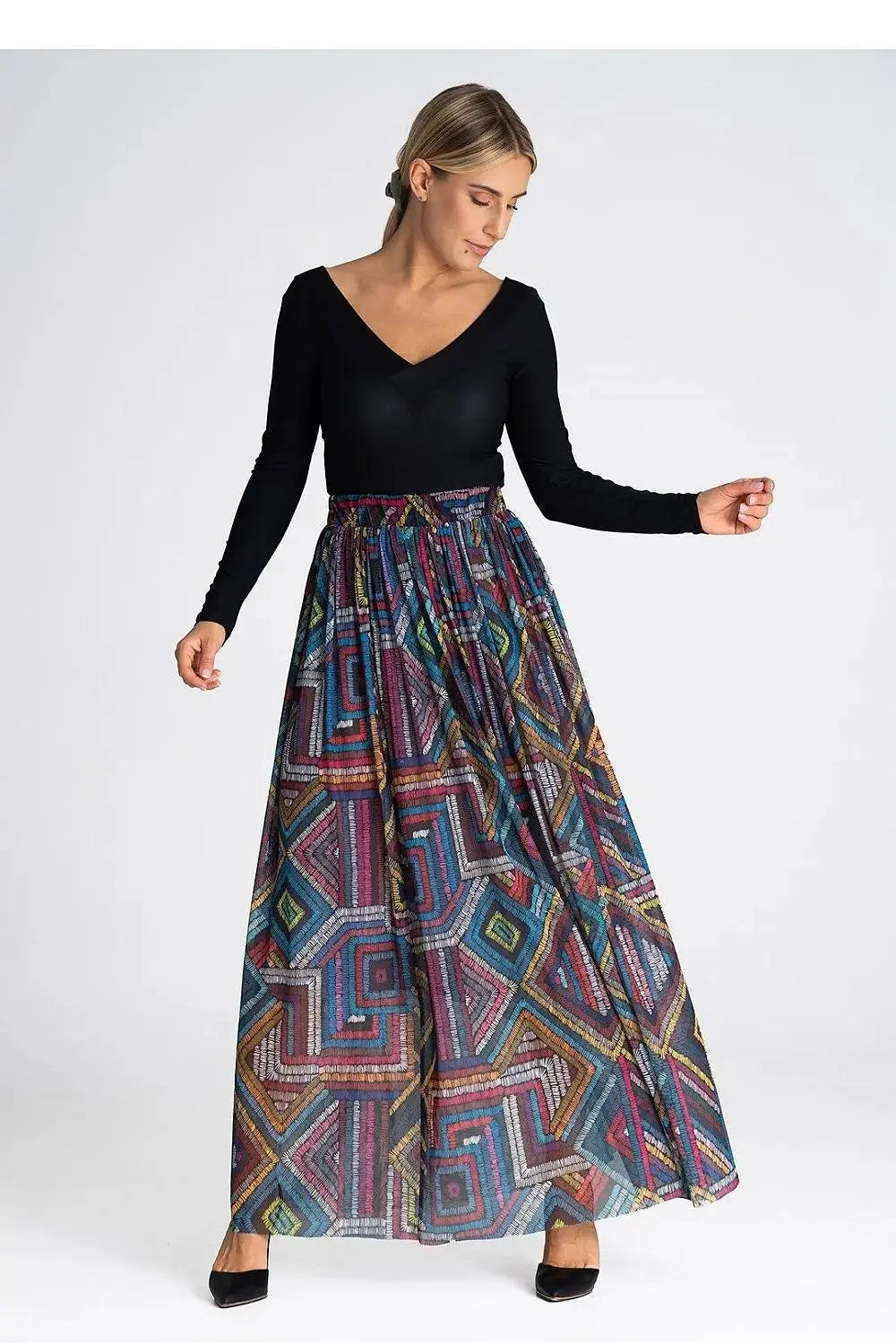 Figl elegant long mesh skirt  Adomoo