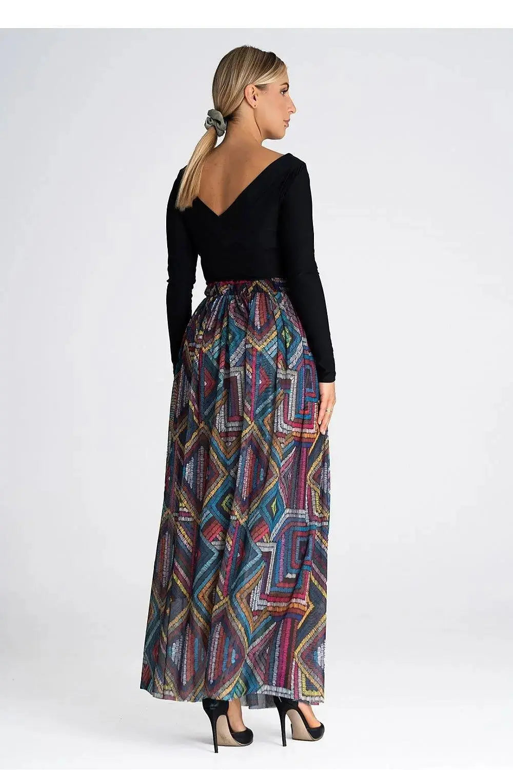 Figl elegant long mesh skirt  Adomoo