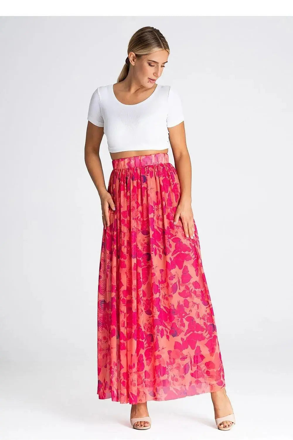 Figl elegant long mesh skirt  Adomoo