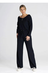 Figl long sleeves blouse and loose pants  Adomoo