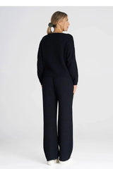 Figl long sleeves blouse and loose pants  Adomoo
