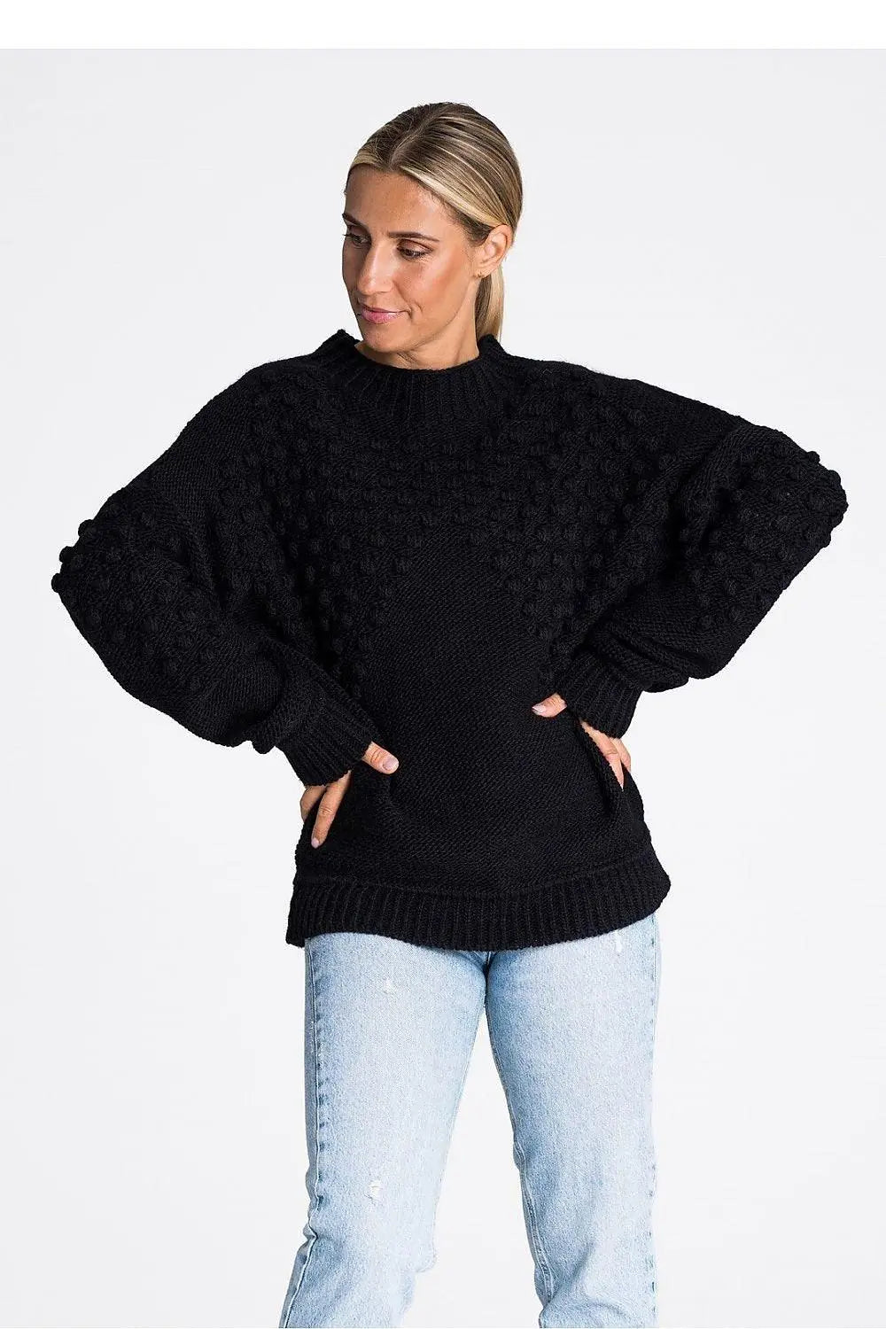 Figl long sleeves decorated sweater  Adomoo