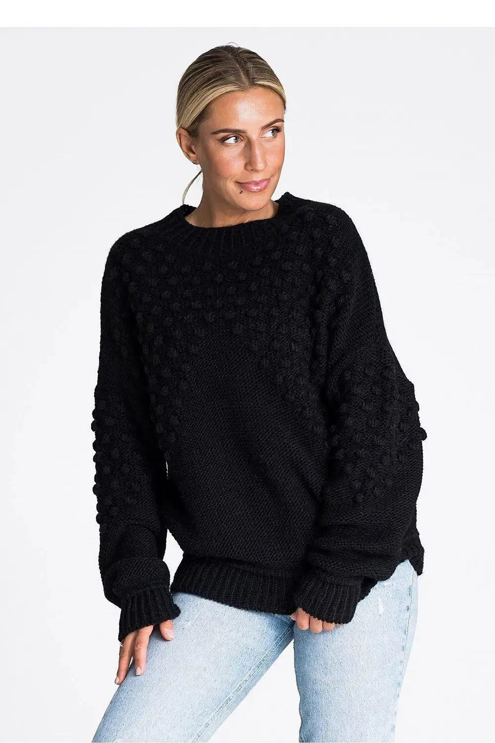 Figl long sleeves decorated sweater  Adomoo