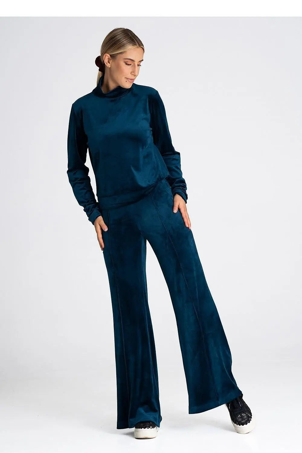 Figl velour high rise womens pants  Adomoo