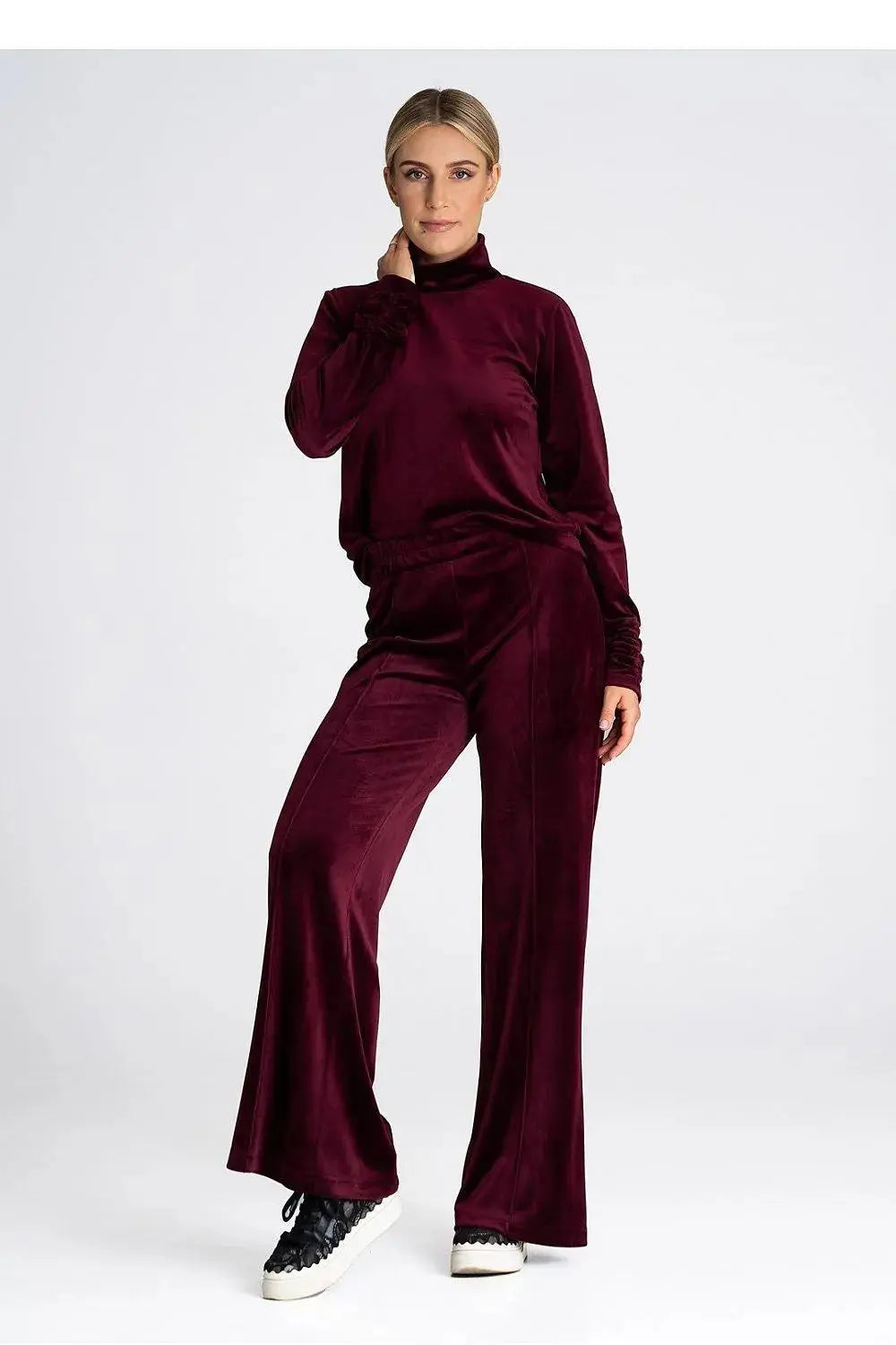 Figl velour high rise womens pants  Adomoo