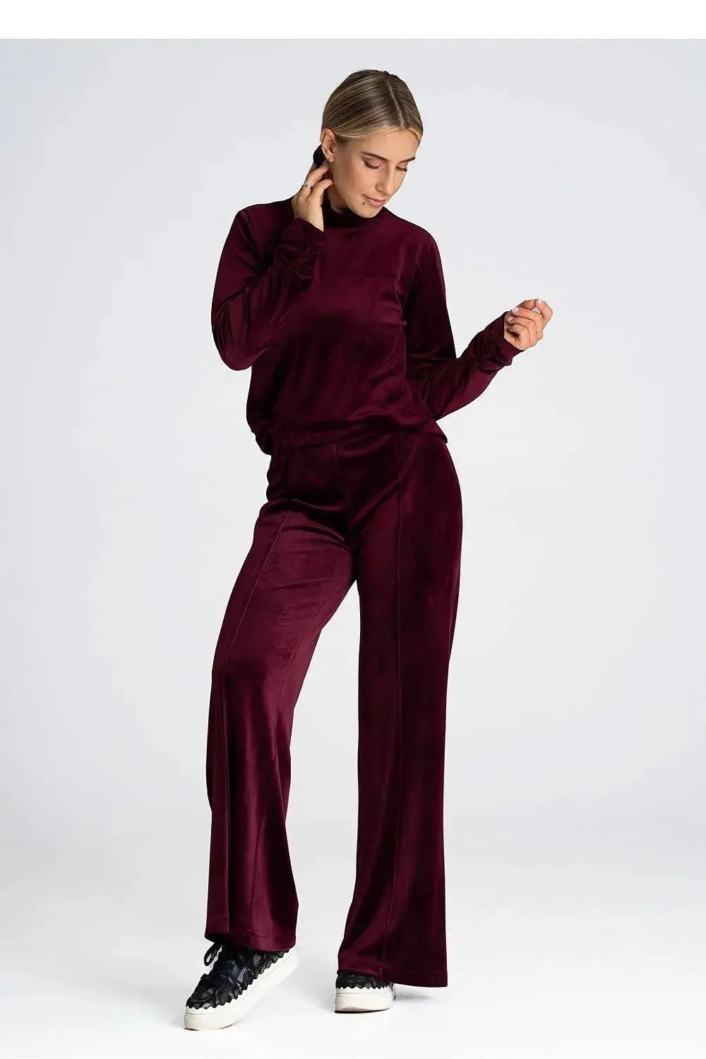 Figl velour high rise womens pants  Adomoo