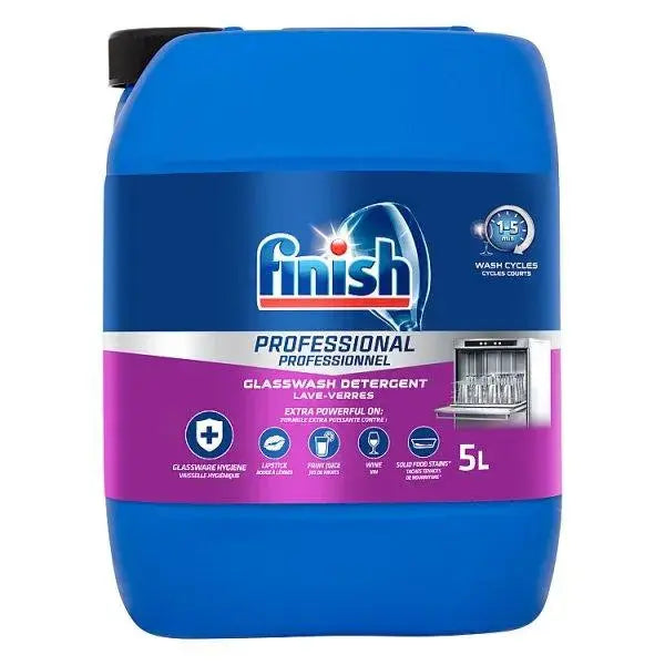 Finish Professional Glasswash Detergent 5L  Adomoo