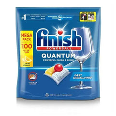 Finish Quantum All in One Dishwasher Tablets Lemon - 100 Tabs  Adomoo