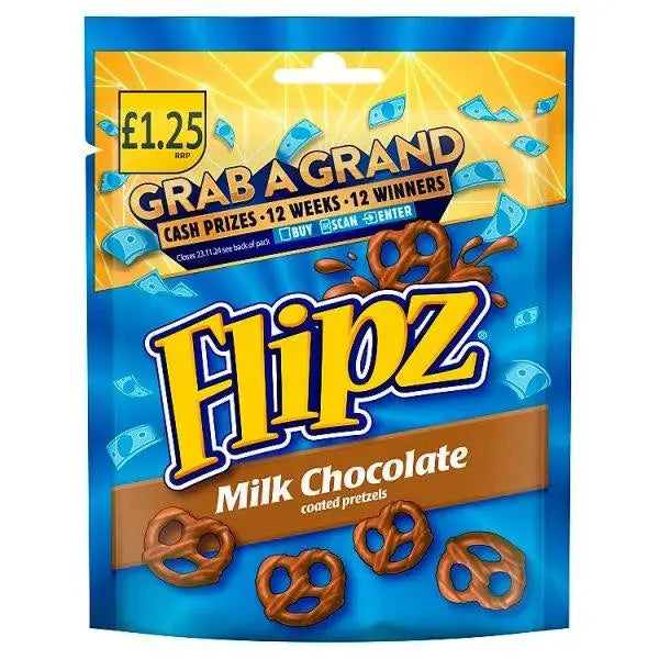 Flipz Milk Chocolate 12x80g (Case of 12)  Adomoo