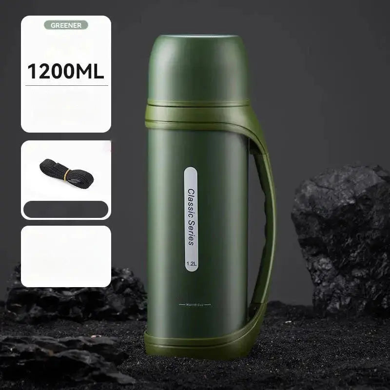 **GIANXI 1.2L Large Capacity Vacuum Thermos – Portable Outdoor Camping & Travel Coffee Kettle**  Adomoo