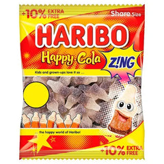 HARIBO Happy Cola Zing Fizzy & Jelly Sweets Sharing Bag 154g (Case of 12)  Adomoo