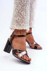 Women’s Eco Leather Stiletto Sandals – Intertwined Straps & Adjustable Buckle  Adomoo