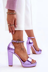 Women’s Platform Sandals – Eco Leather with Adjustable Buckle and Block Heel  Adomoo