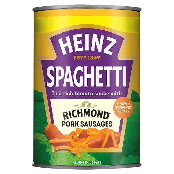Heinz Spaghetti Richmond Pork Sausages 400g (Case of 6)  Adomoo