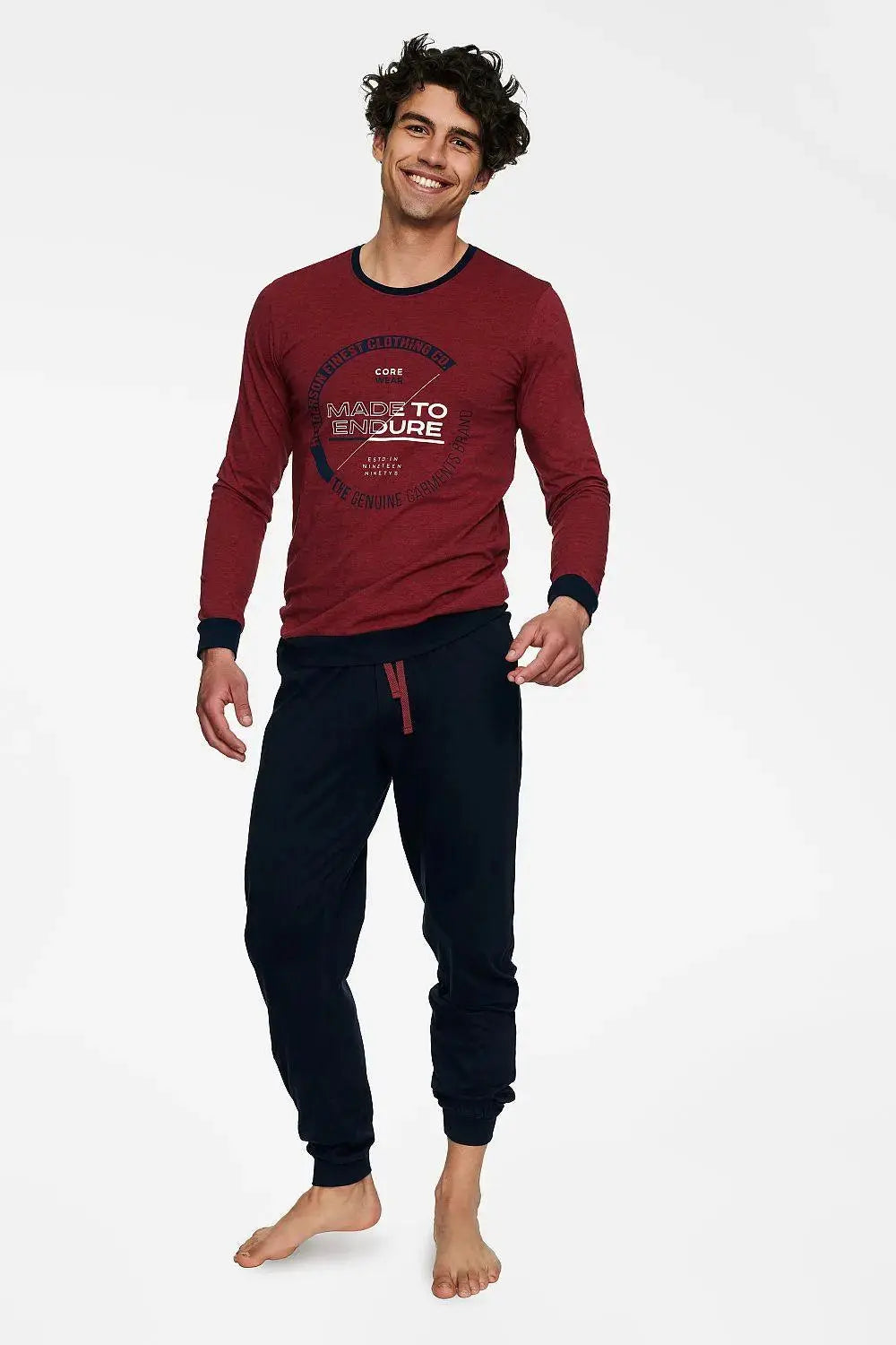 Henderson T-shirt and long pants men's pajamas  Adomoo