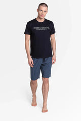Henderson black t-shirt men's pajamas  Adomoo