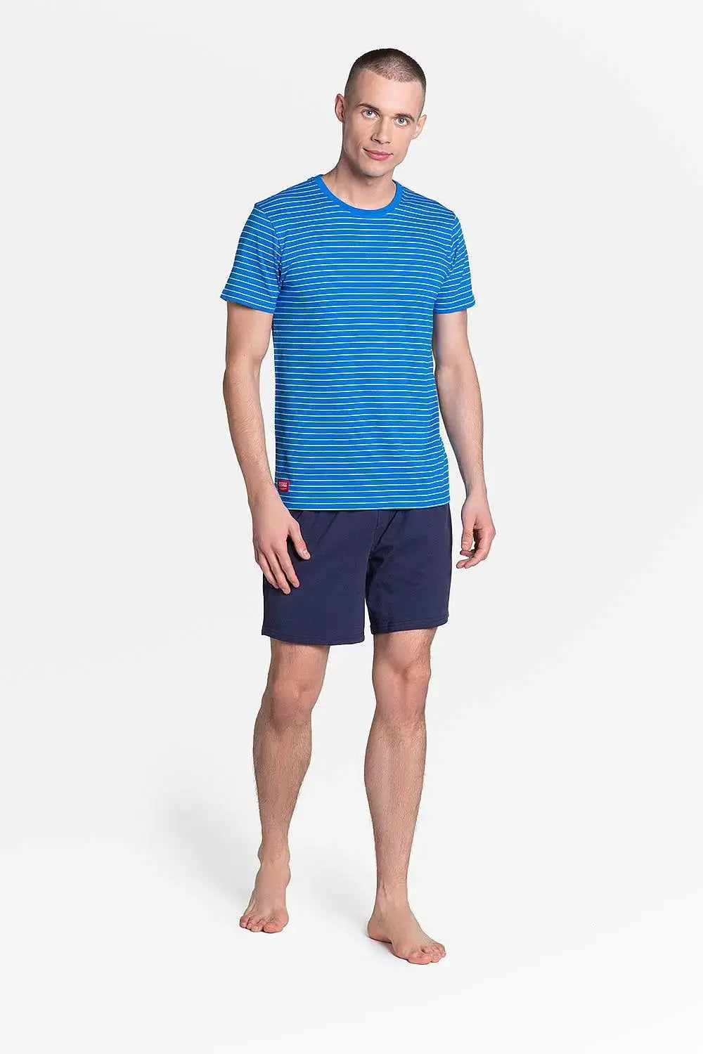 Henderson blue color t-shirt men's pajamas  Adomoo