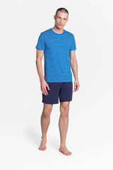 Henderson blue color t-shirt men's pajamas  Adomoo