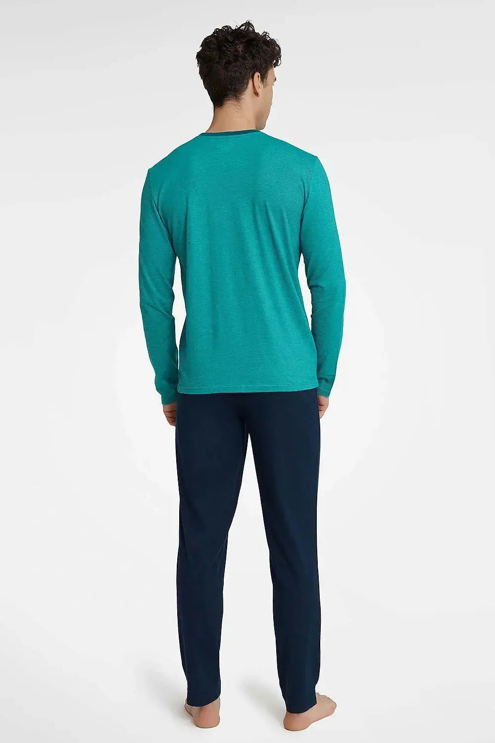 Henderson long sleeves - V neckline men's pajamas  Adomoo