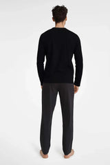 Henderson long sleeves and half-round neckline men's pajamas  Adomoo