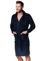 Henderson navy blue bathrobe  Adomoo