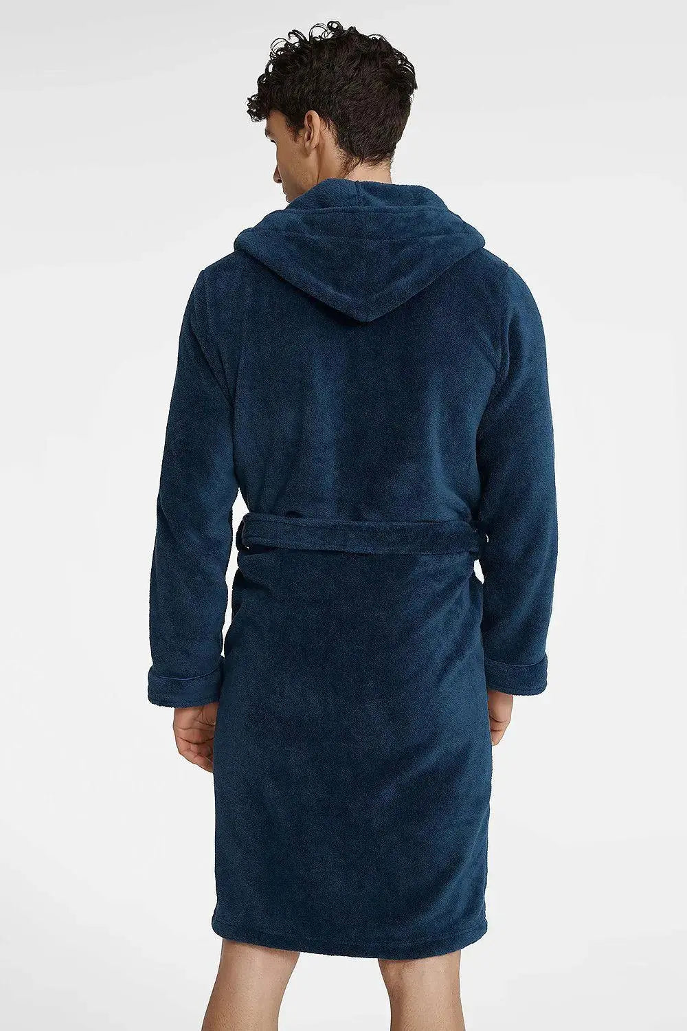 Henderson navy blue men's bathrobe  Adomoo