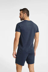Henderson navy blue men's pajamas  Adomoo