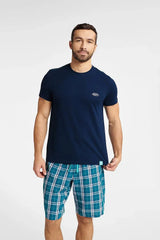 Henderson shirt with short sleeves - round neckline Men's pajamas  Adomoo