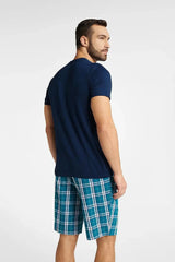 Henderson shirt with short sleeves - round neckline Men's pajamas  Adomoo