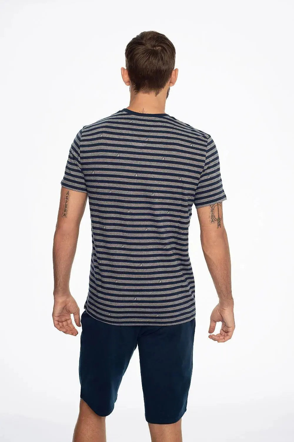 Henderson short-sleeved shirt with stripes Men's pajamas  Adomoo