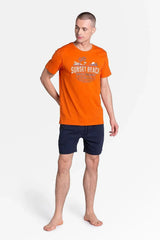 Henderson smooth, navy blue shorts led pyjamas  Adomoo