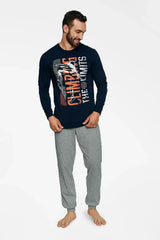 Henderson sweatshirt and long pants men's pajamas  Adomoo