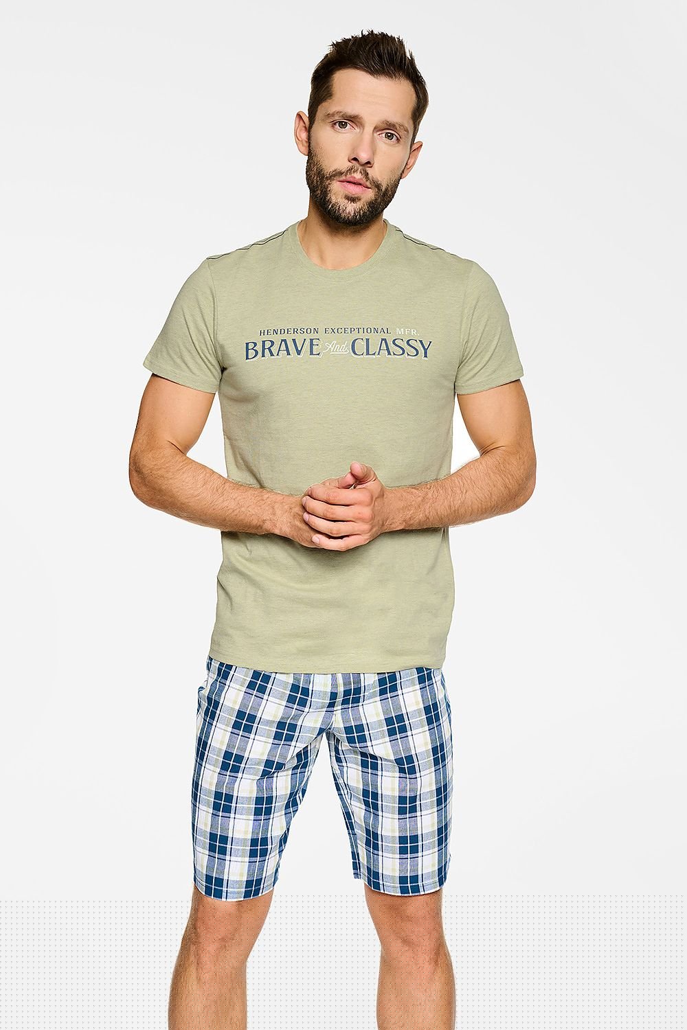 Henderson t-shirt and shorts men's  pajamas  Adomoo