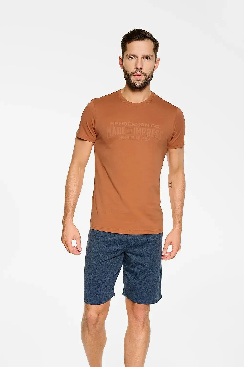 Henderson t-shirt and shorts men's pajamas  Adomoo