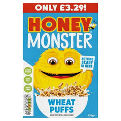 Honey Monster Wheat Puffs 520g (Case of 6)  Adomoo
