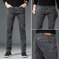 ICPANS Men's Classic Stretch Denim Jeans – Vintage Black, Regular Fit (Sizes 29-40)  Adomoo