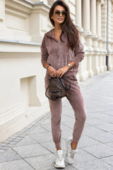 IVON very stretchy velour kanya tracksuit  Adomoo