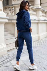 IVON very stretchy velour kanya tracksuit  Adomoo