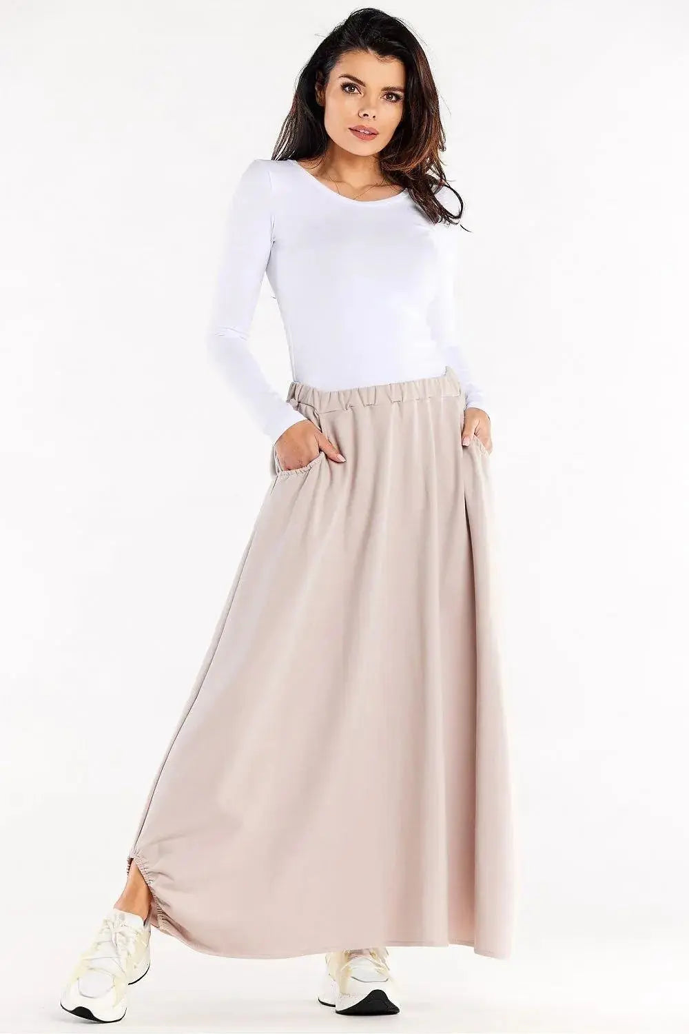 Infinite You elastic waist band long skirt  Adomoo