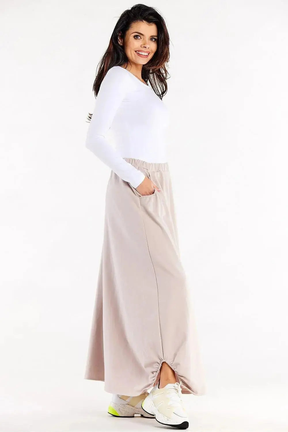 Infinite You elastic waist band long skirt  Adomoo