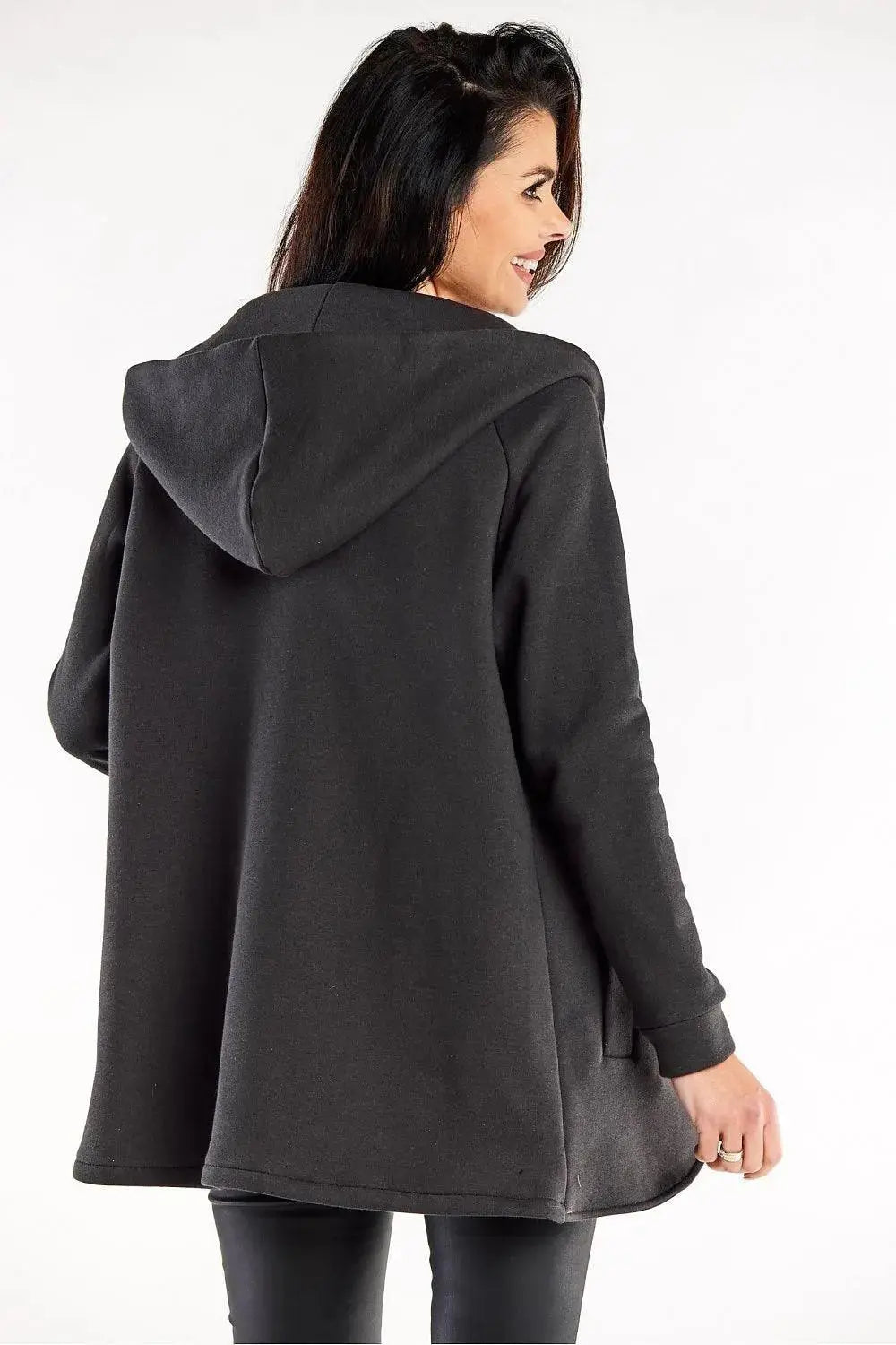 Infinite You hood and long sleeves unbuttoned sweatshirt  Adomoo