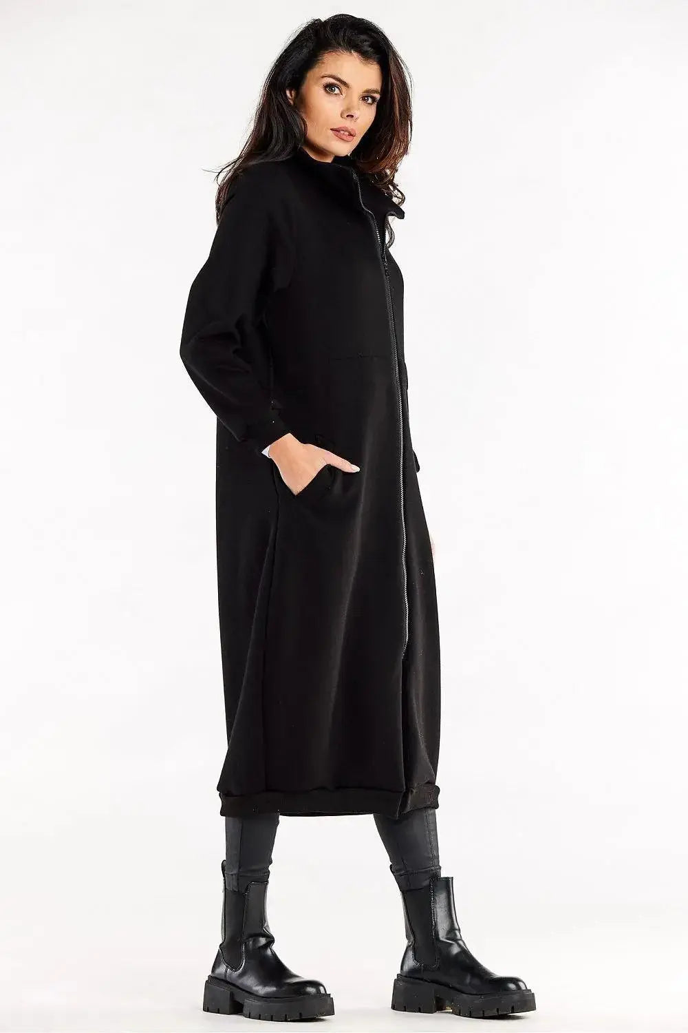 Infinite You long sleeves and high collar sweatshirt  Adomoo