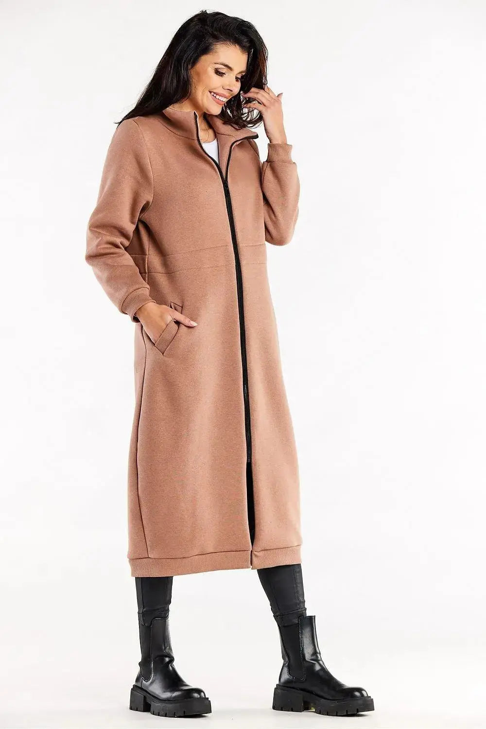 Infinite You long sleeves and high collar sweatshirt  Adomoo