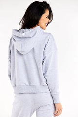 Infinite You long sleeves hood and decorative sweatshirt  Adomoo