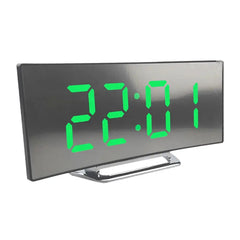 Intelligent Electric Alarm Clock USB Charging Rectangle Table Clock Multi-function 12/24 Hours Living Room Bedroom Dorm Clock  Adomoo
