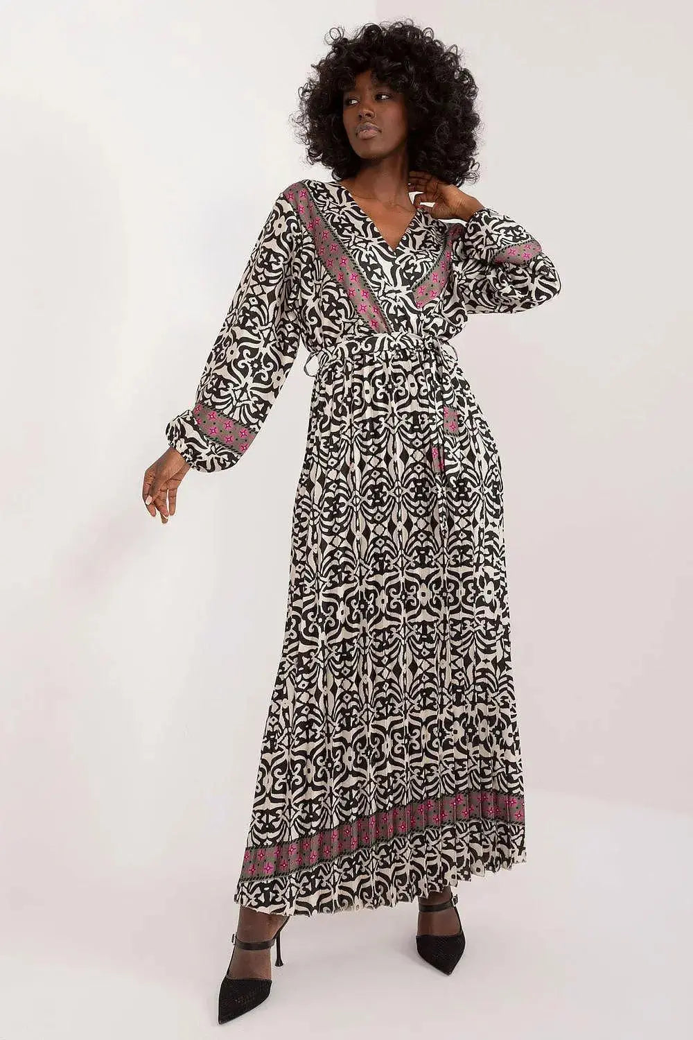 Italy Moda Colorful Print Maxi Dress  Adomoo