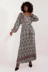 Italy Moda Colorful Print Maxi Dress  Adomoo
