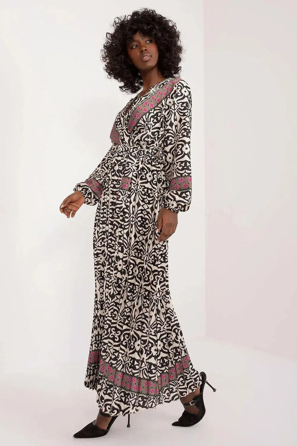 Italy Moda Colorful Print Maxi Dress  Adomoo